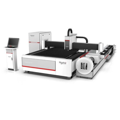 Industrial fiber laser metal cutting machine front